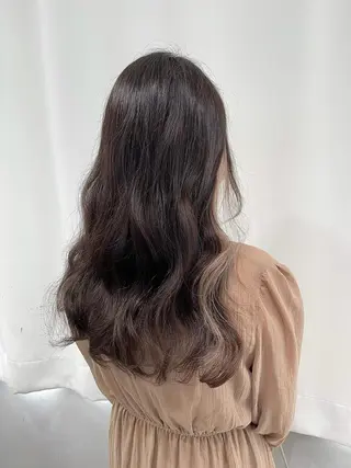 ロング カラー パーマ 色落ちまでキレイに！ ！女性サロンのヘアスタイル