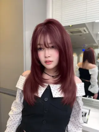 カラー 🥀韓流暖色ヘア 🥀yuzukiのヘアスタイル
