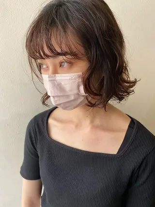 ミディアム パーマ フレンチボブパーマ Yuukiのヘアスタイル