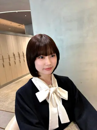 ミディアム カラー 顔周りカット/透明感 カラー/ゆう🤎のヘアスタイル