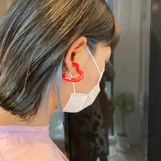 ショート カラー ヘアカラー&縮毛矯正 STAR☆RIVERのヘアスタイル