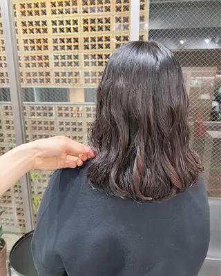 セミロング パーマ ボブパーマコテ巻き風 パーマNo1深江秀平のヘアスタイル