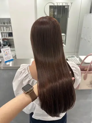 ロング ミルクティー/韓国ヘ アHaruka🎀のヘアスタイル