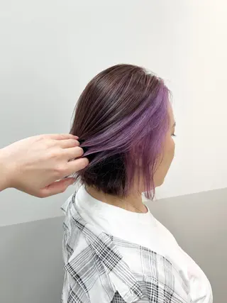 ショート カラー ヘアアレンジ 似合わせレイヤー/ 美髪縮毛矯正/ミナエのヘアスタイル