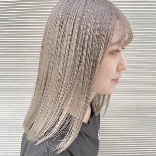 セミロング カラー ヘアアレンジ 透明感/レイヤー 🇰🇷tomonaのヘアスタイル