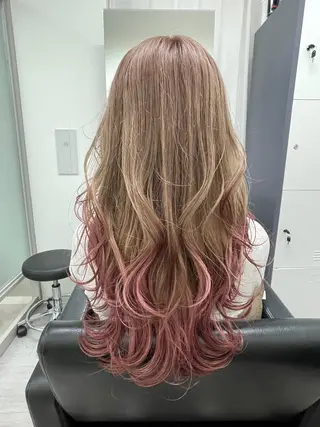 ロング カラー 末石 智のヘアスタイル