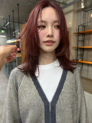 ミディアム カラー ヘアアレンジ son hair HIROEのヘアスタイル
