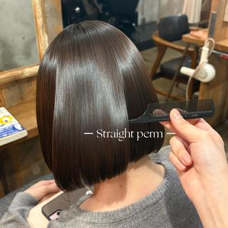 ミディアム パーマ Hina/カラー特化 /艶カラーのヘアスタイル