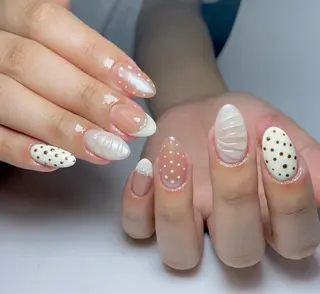 ネイル 🎀PG🩵 ネイルサロンのネイルデザイン
