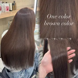 ロング カラー ✨️髪質改善✨️ツヤ カラー✨️竹脇美奈のヘアスタイル