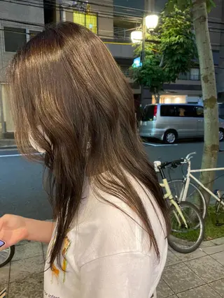 ロング カラー ヘアアレンジ 韓国好き🇰🇷 美容師MIKUのヘアスタイル