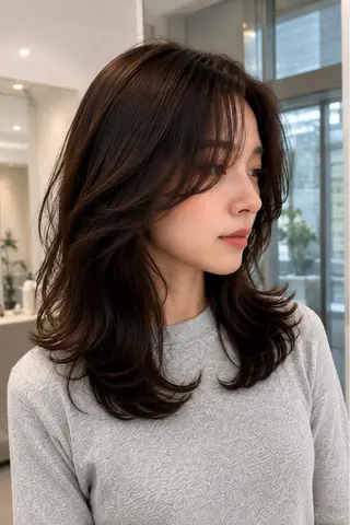 ミディアム カラー 【レイヤーカット】 海老原寛大のヘアスタイル