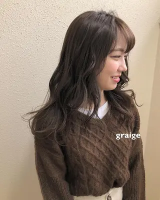 セミロング カラー ツキノキ　ミナ 8月から西梅田店のヘアスタイル
