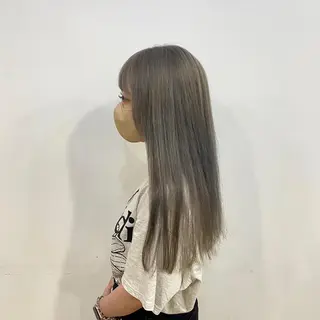 セミロング ハイトーン/デザイン /パーマ/本田誠人のヘアスタイル