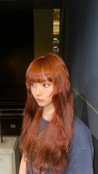 セミロング カラー 藤井麗桜/酸性ストレ ート/✨️髪質改善のヘアスタイル