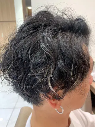 ショート パーマ メンズ Ash 中岡ゆうたのヘアスタイル