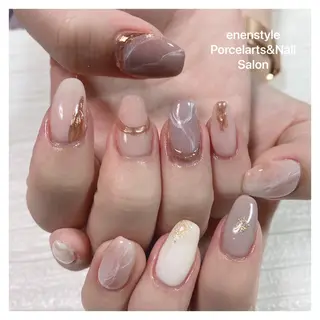 ミディアム ネイル 🐾enen style 🐾のネイルデザイン