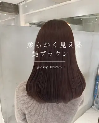 ロング カラー パーマ 艶くすみカラー /縮毛/川添桃花のヘアスタイル