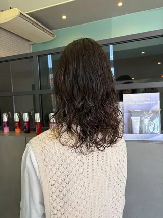 セミロング 🫧古田 穂香🫧パーマモデルのヘアスタイル