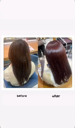 ロング 西川 大晴 透明感・艶感カラーのヘアスタイル