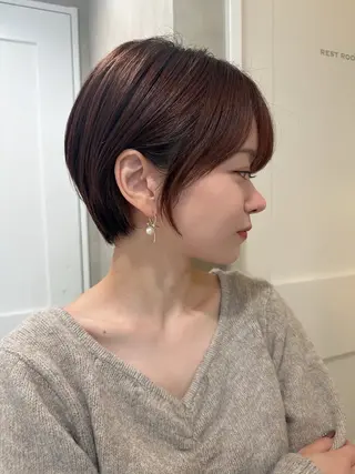 ショート 髪質改善×艶カラー / sayaka🤍のヘアスタイル