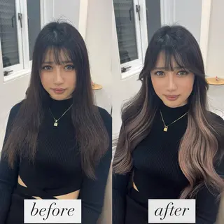 ロング 赤み消し透明感カラー オオヤマのヘアスタイル