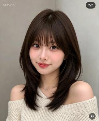 セミロング 神戸/karina /レイヤー/顔まわりのヘアスタイル