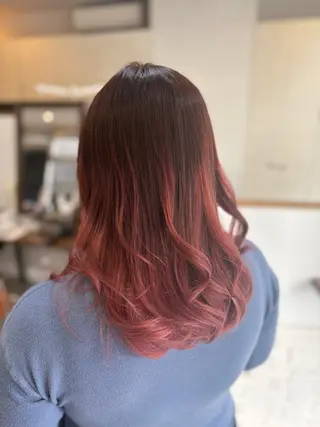 セミロング カラー COLOR LABO かすみのヘアスタイル