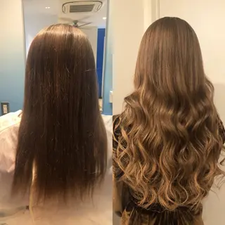 ロング カラー ヘアアレンジ 🧡艶髪/エクステ 🫧🧡YUKI❄️のヘアスタイル