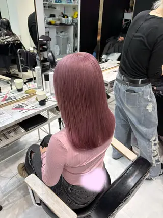 ロング カラー 色落ち綺麗🩰ハイ トーン🎀RINKAのヘアスタイル