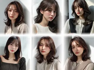 ミディアム TELA HAIR 副代表 岡田のヘアスタイル