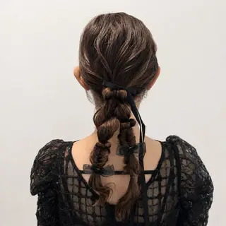セミロング ヘアアレンジ ヘアセット・アレンジ 🌷Kasumi🌷のヘアスタイル