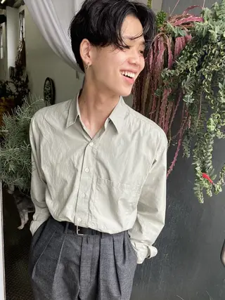 ショート メンズ Nene/ハイトーン インナーカラーのヘアスタイル