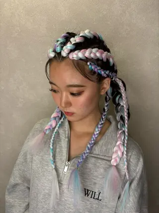 セミロング エクステ*美髪サロン KR2S河内長野店長のヘアスタイル