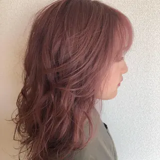 セミロング カラー マンツーマンサロン 🤍Tanakaのヘアスタイル