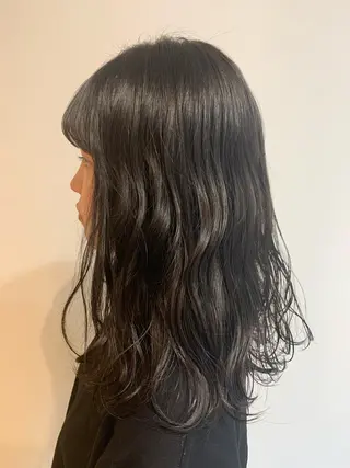 セミロング カラー 名駅🦢大人艶カラー 🪽カミヤアカネのヘアスタイル
