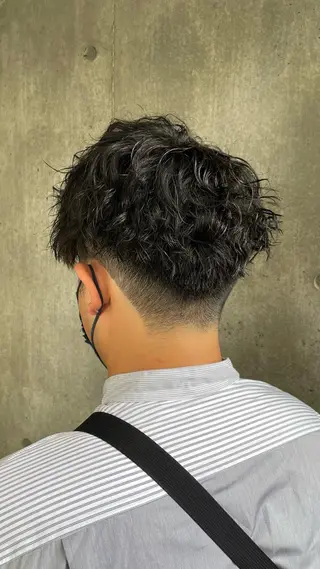 パーマ メンズ もりたみかこ 美容師お休み中のヘアスタイル