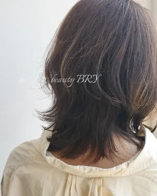 パーマ ミディアム ヘアアレンジ hair& beauty BRYのマツエク・マツパデザイン