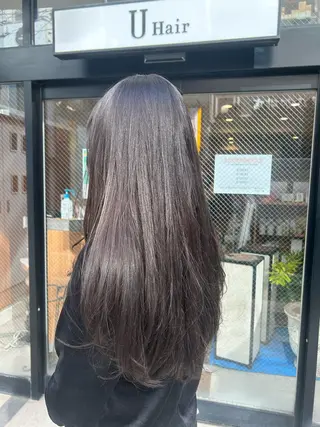 ロング カラー 内田 めいのヘアスタイル