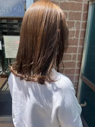 セミロング カラー パーマ ヘアアレンジ メンズ キッズ ネイル マツエク・マツパ アイブロウ 久木原 ゆりのヘアスタイル