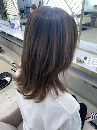 ミディアム カラー 渡辺　亮/髪質改善 レイヤーカットのヘアスタイル