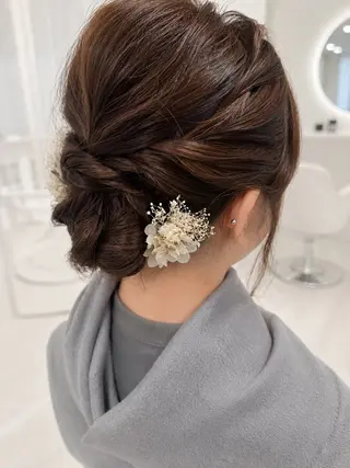 ヘアアレンジ ヘアセット＆メイク 早朝対応可能☀️のヘアスタイル