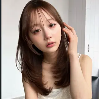 セミロング 池袋センターパート 特化🔥YUUKIのヘアスタイル