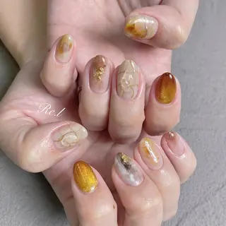 ネイル モチの良さ◉ フィルインネイル♡のネイルデザイン