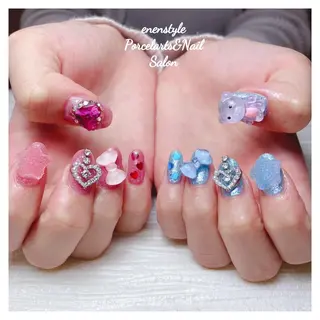 ミディアム ネイル 🐾enen style 🐾のネイルデザイン