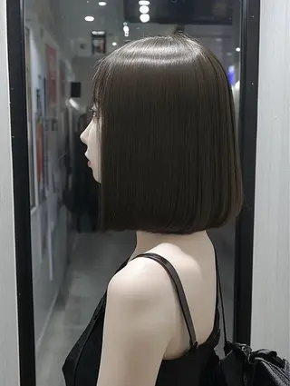 ショート ブリーチなしWカラー ヘアセット菜希のヘアスタイル