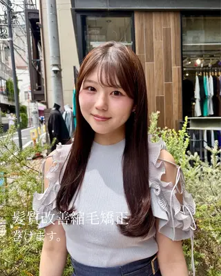 ロング 梅雨対策すぐ巻ける ☔️縮毛矯正勝倉　麗のヘアスタイル