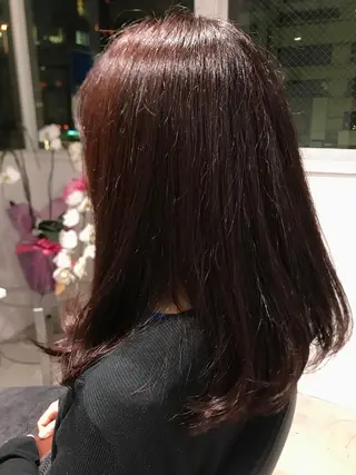 ミディアム カラー 透明感カラー/ レイヤー　YUKAのヘアスタイル