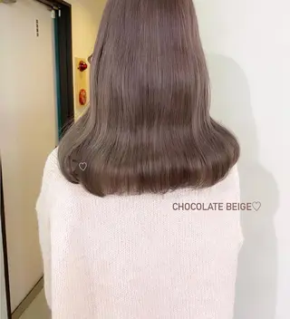 カラー mizuki/ピンク ベージュ.レイヤーのヘアスタイル