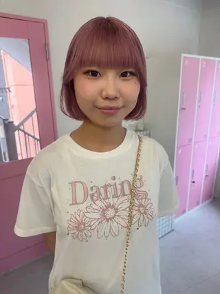 ショート カラー ピンク・ラベンダー カラー/saraのヘアスタイル
